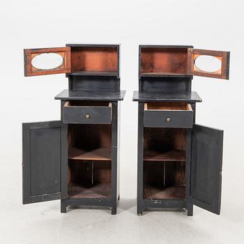 A pair of painted bedside tables first half of the 20th century.