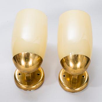 PAAVO TYNELL, a pair of mid 20th century wall lights for Idman. Finland.
