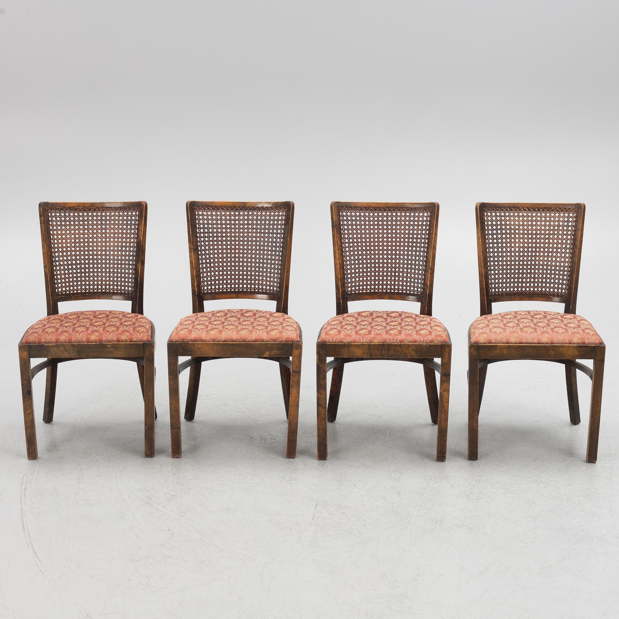 Stolar, 4 st, Ferdinand Lundquist, Göteborg, 1920/30-tal,