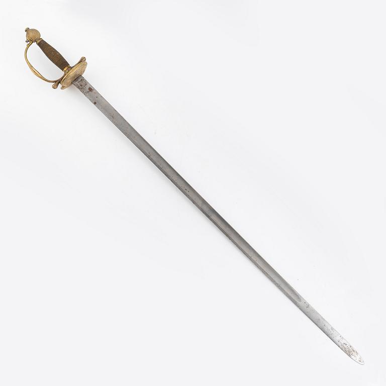 A Swedish infantry officer's sword, circa 1800.