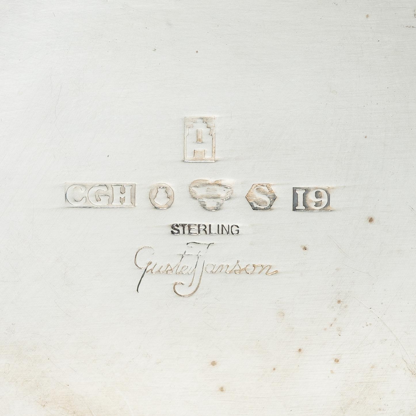 Gustaf Janson, vaser, 2 st, sterlingsilver, CG Hallberg, Stockholm, 1959.