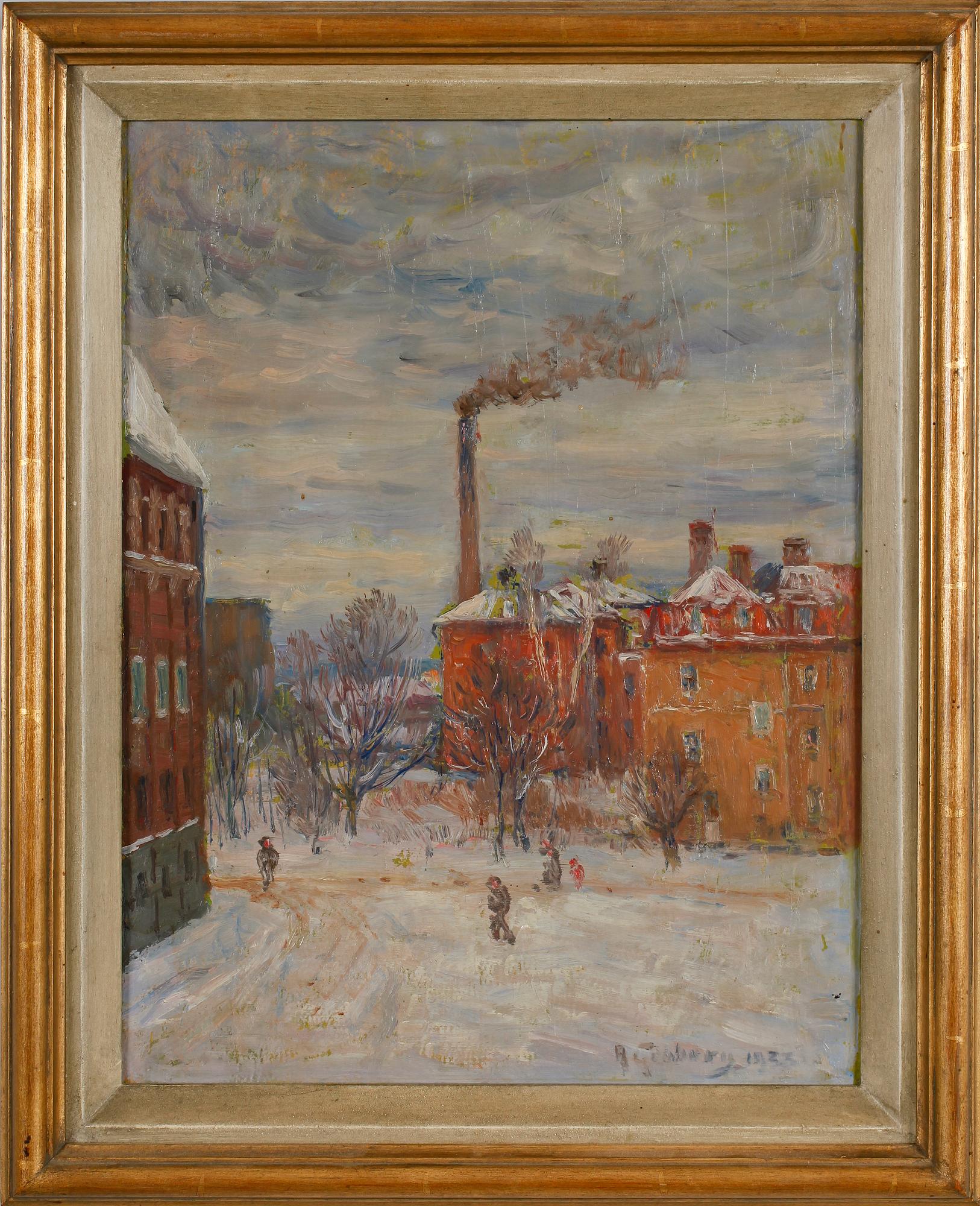 ANTON GENBERG, olja på pannå, sign och dat 1923.