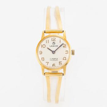 Lanco, wristwatch, 18K gold, 22 mm.