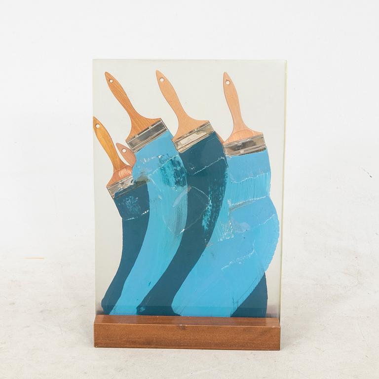 Arman, paint brushes in resin, signed 30 / 100,  1990.