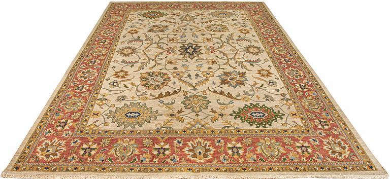 A carpet, Sumak design, ca 367 x 280 cm.