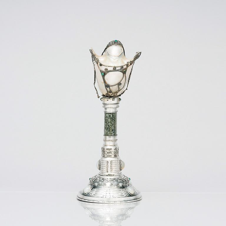 Märta af Ekenstam, a silver Nautilus goblet, Malmö Sweden 1914.