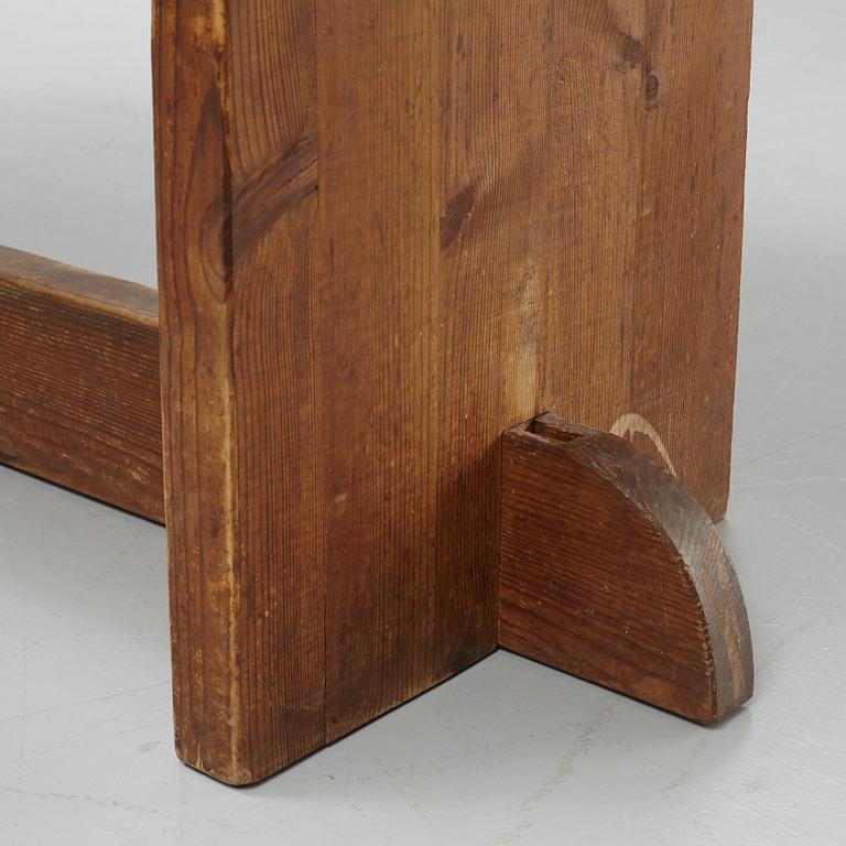 Axel Einar Hjorth, a stained pine 'Lovö' table, Nordiska Kompaniet, Sweden 1930s.