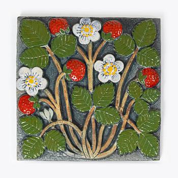 Lisa Larson, three stoneware wall reliefs and a mirror, Gustavsberg.