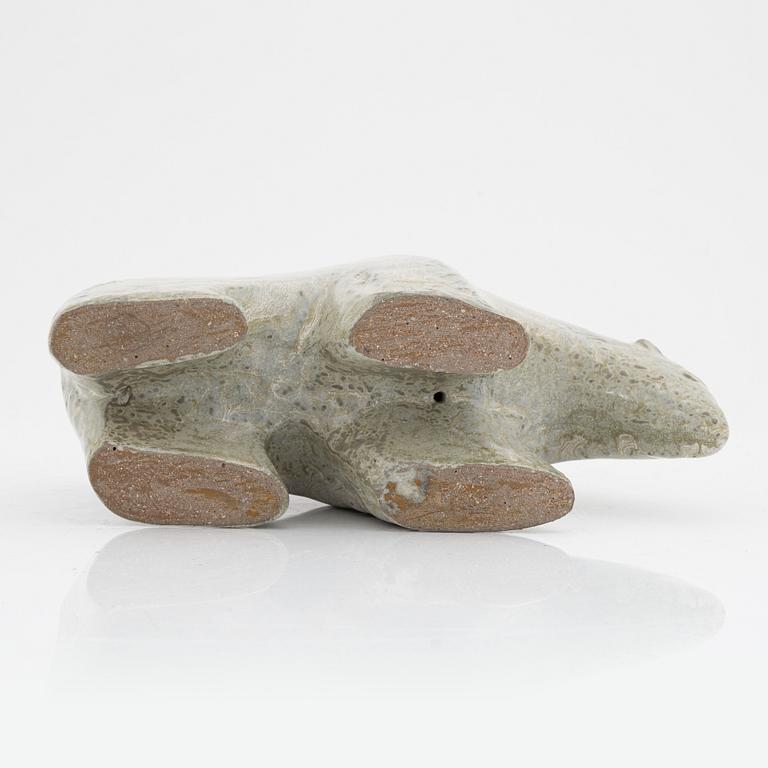 Lisa Larson, figurin, stengods, "Isbjörn", ur serien "Stora Zoo", Gustavsberg.