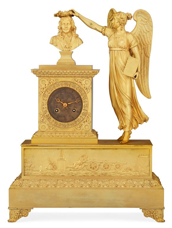 A French late Empire 19th century mantel clock.