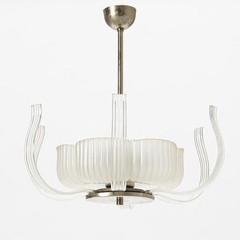Sven Palmqvist, a ceiling lamp, Orrefors 1940's.