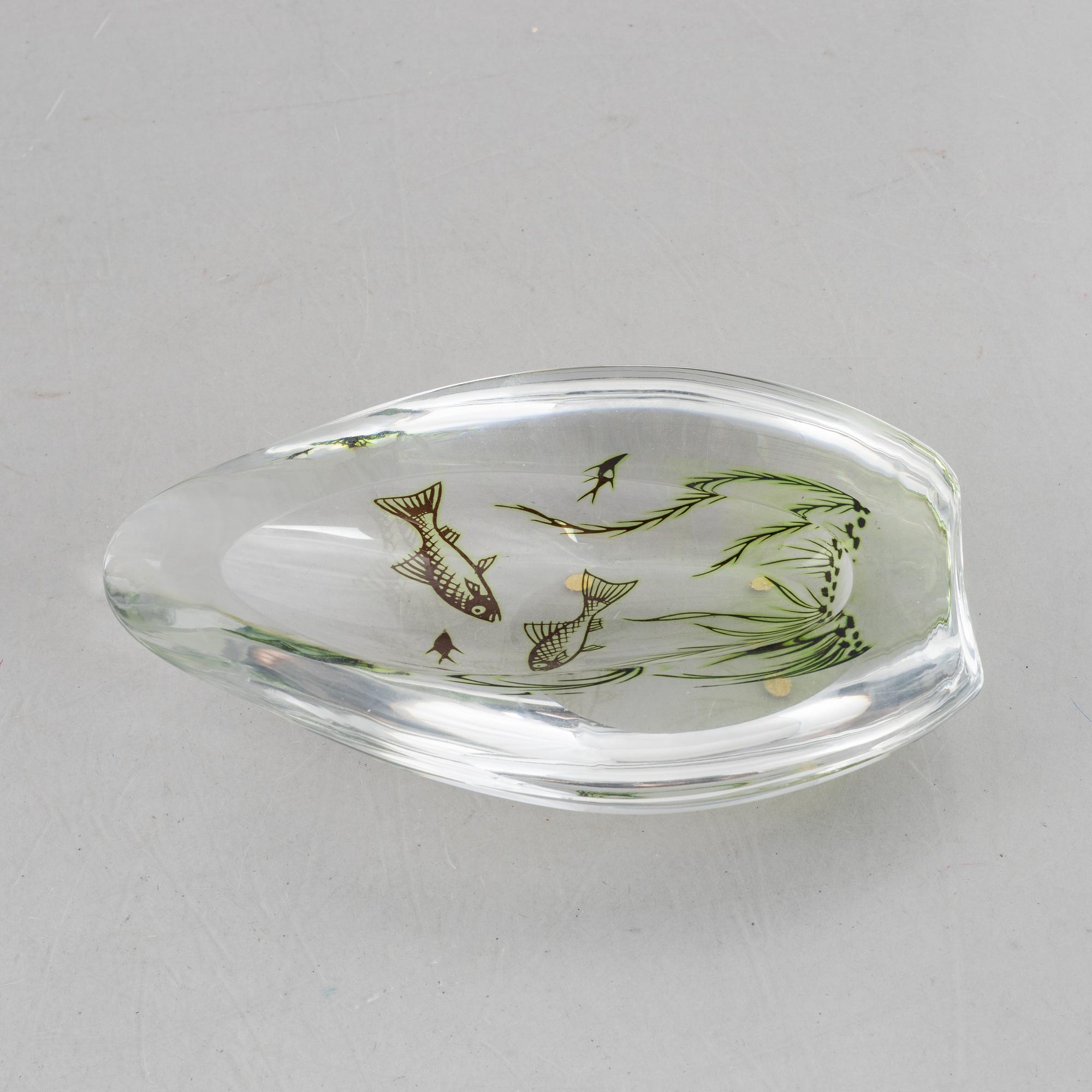 Edward Hald, a glass dish, Orrefors.
