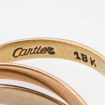 Cartier Trinity ring, 18K gold in three colours.