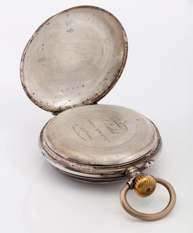 FICKUR, silver, omkring år 1900.
