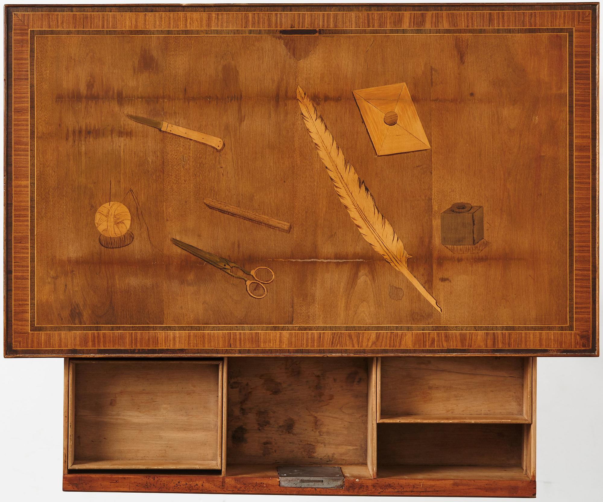 A Gustavian late 18th century table by Anders Lundelius (master in Stockholm 1778-1823), not signed.