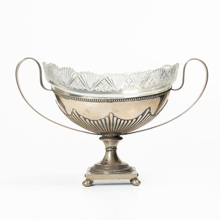 Presentation bowl, silver, Gustavian style, Nils Leonard Dahlström & Co, Örebro, 1910.