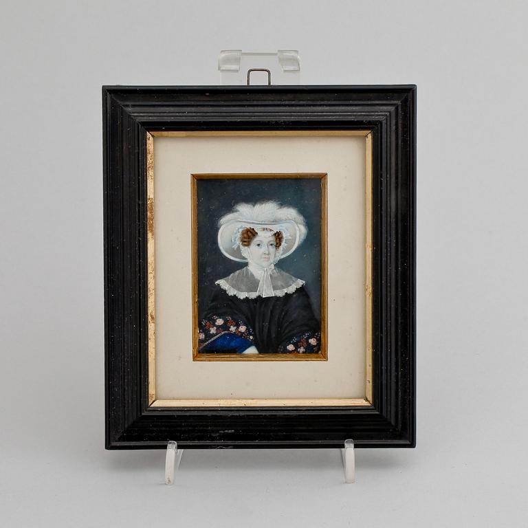 GUSTAF FREDRIK NYCANDER, miniatyr, gouache på ben. Sign o dat 1828.