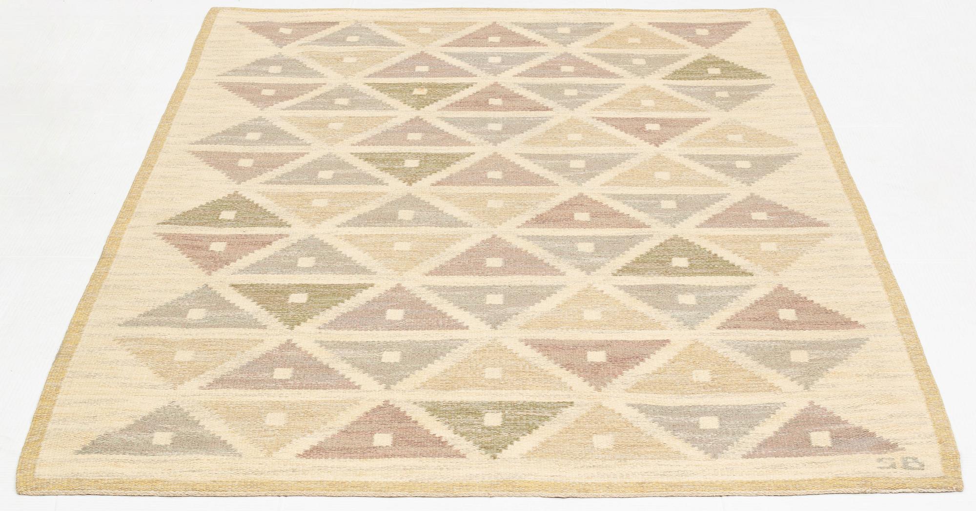 Sigvard Bernadotte, matta, "Harlequin", rölakan, ca 240 x 161,5 cm, signerad SB.