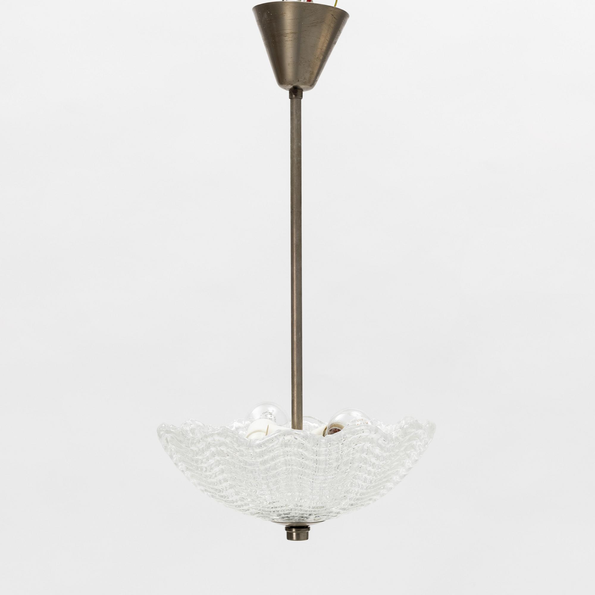 Taklampa, Orrefors, 1930/40-tal.