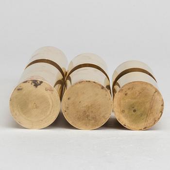 THELMA ZOÉGA ljusstakar, 3 st, mässing, 1976.