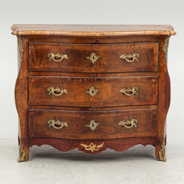 A late Baroque chest of drawers, mid-18th Century.