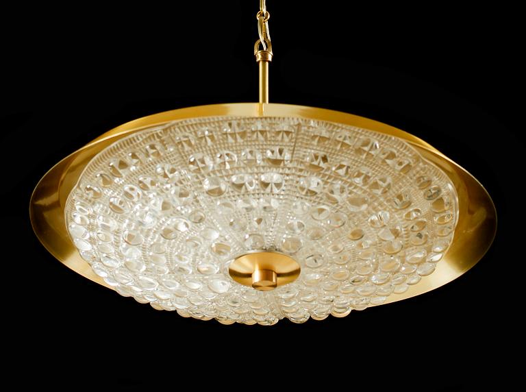 TAKLAMPA, Orrefors, 1900-talets mitt. Höjd ca 35 cm.