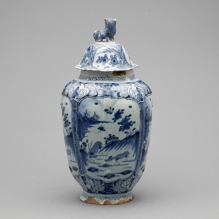 LOCKURNA, fajans, Delft, 1700-tal.