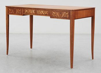 A Carl Malmsten mahogany desk 'Guldheden'.