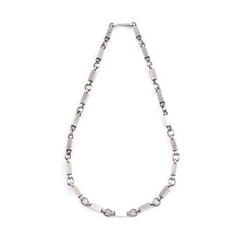 COLLIER, sterlingsilver, Wiwen Nilsson, Lund, 1960. Vikt 66 g.