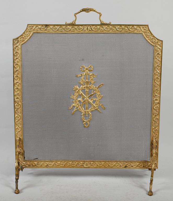 BRASSKÄRM, gustaviansk stil, 1900-tal.