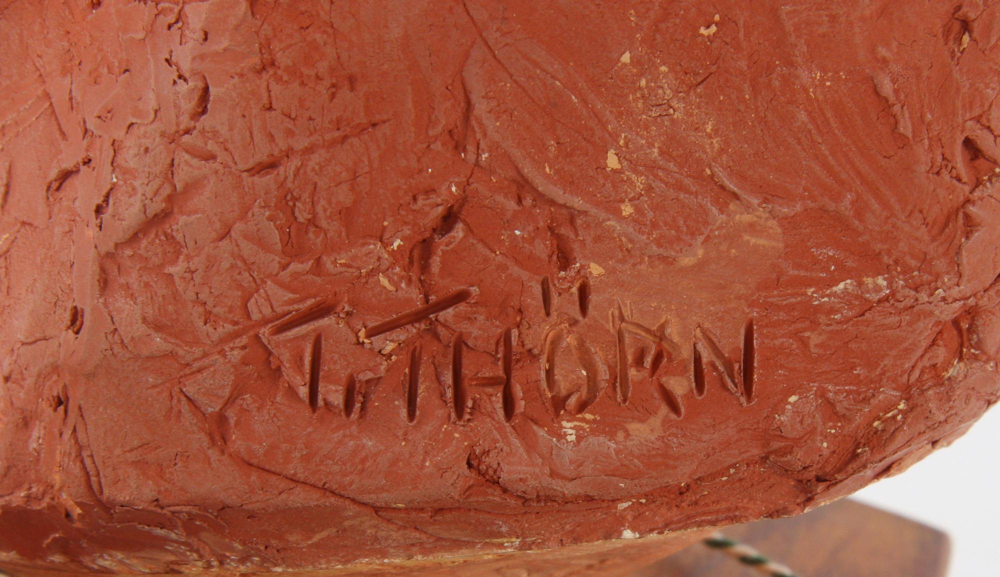 SKULPTUR, terracotta, sign Ture Thörn.