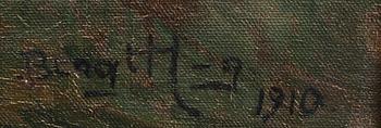 Bengt Hedberg, olja på duk, signerad, daterad 1910.