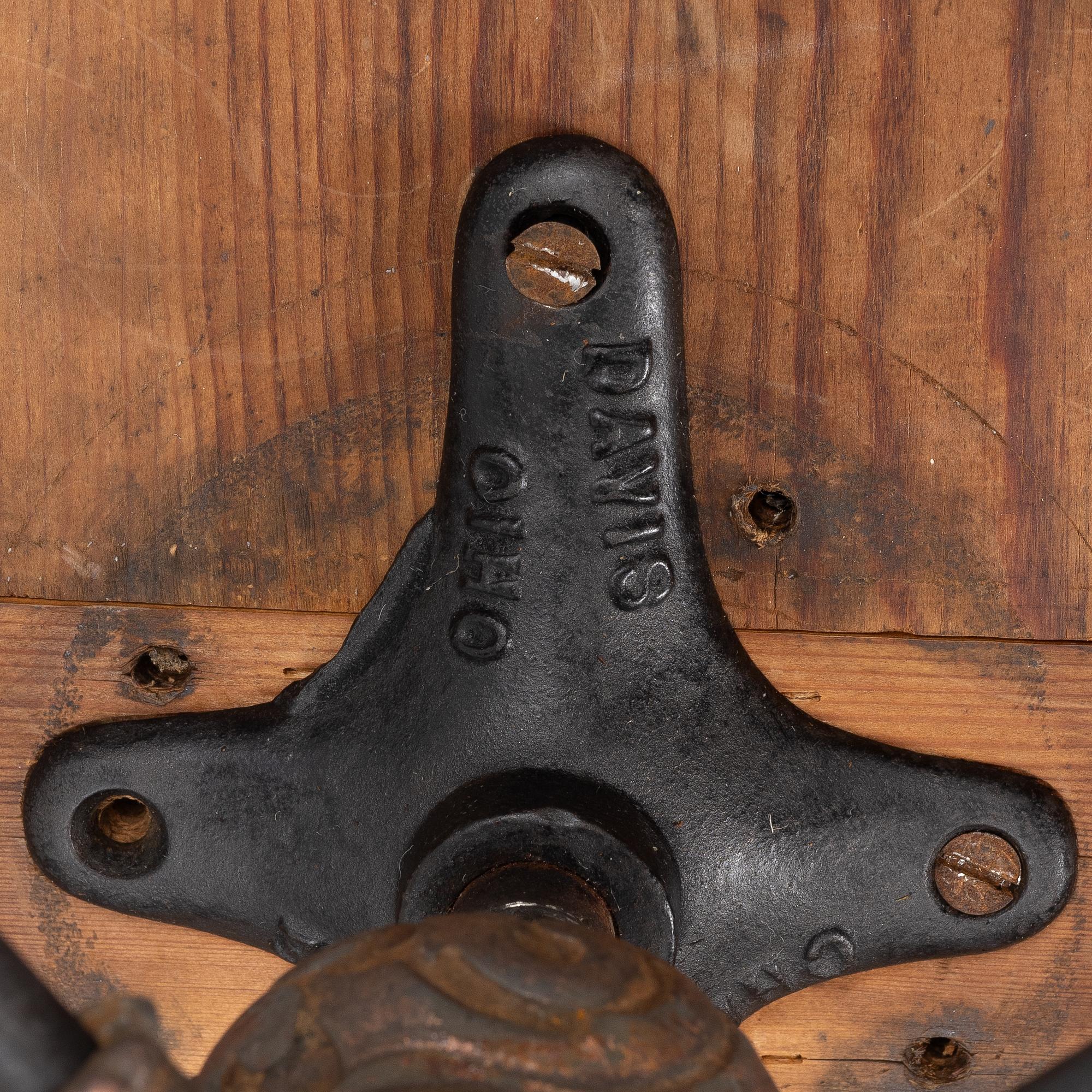 Stool, marked Davis Chair Co, Marysville Ohio, early 20th century.