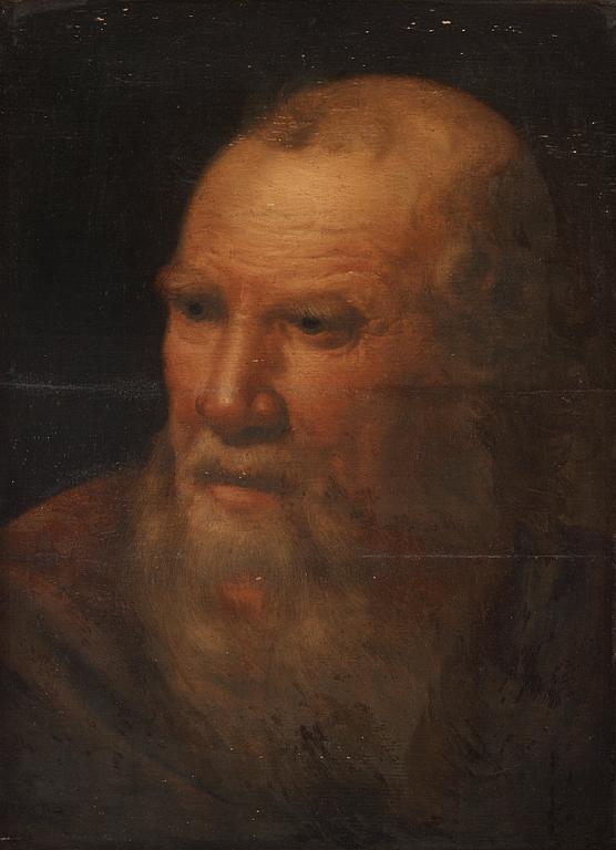 Jacob Jordaens Attributed to, The head of a bearded man, a study.