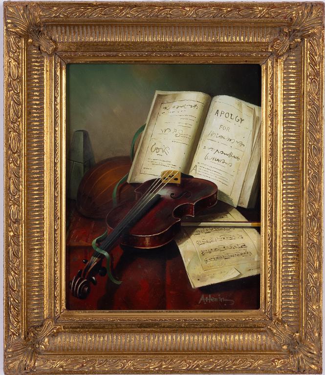 Okänd konstnär, stillben, 2 st.