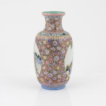 A millefiori porcleain vase, China, 20th century.