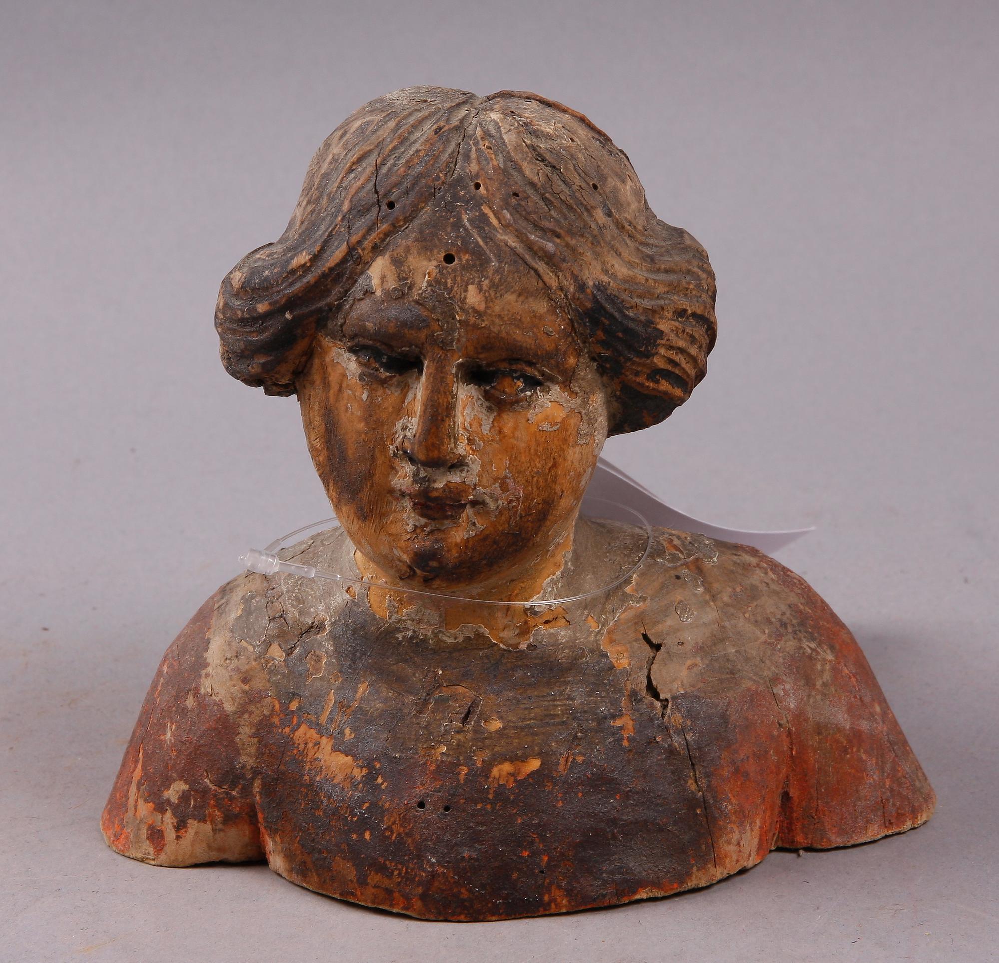 SKULPTUR, trä, troligtvis 1800-tal.