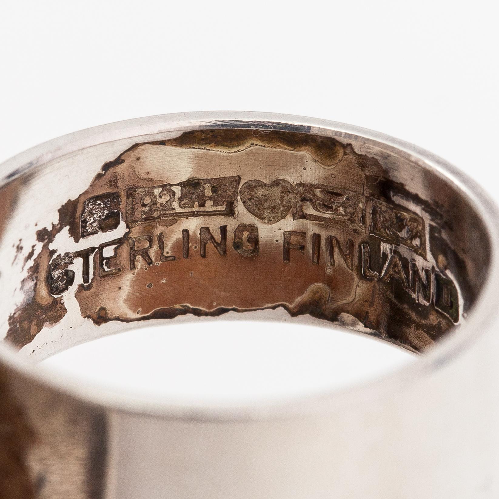 Björn Weckström, Ring "Jaaras dröm", sterlingsilver. Lapponia 1970.