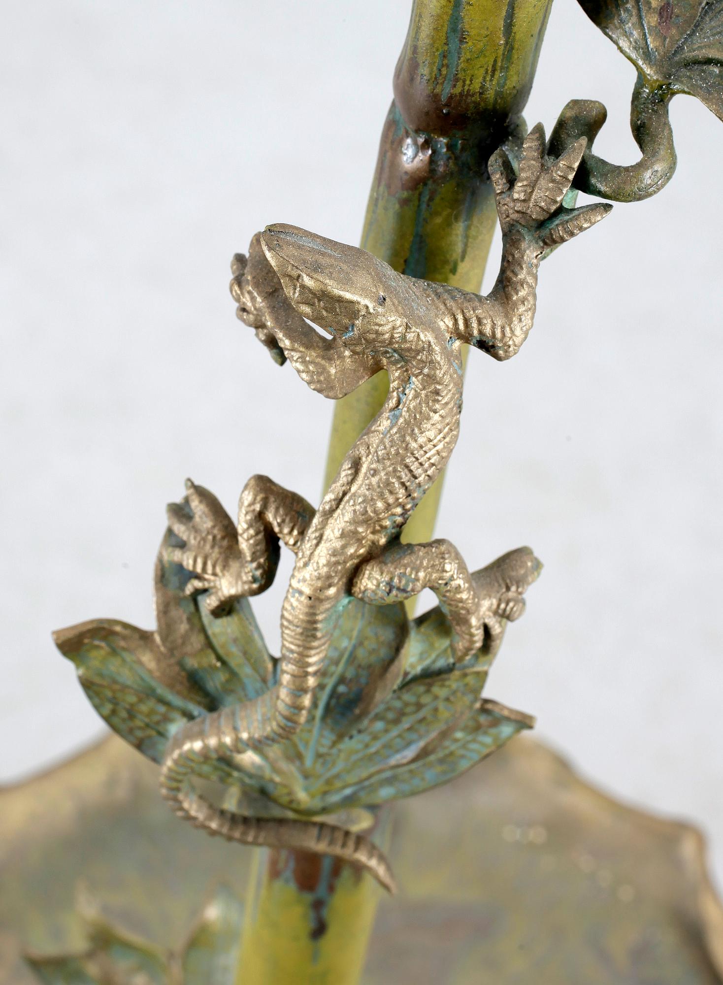 GOLVLAMPA, metall, jugend, tidigt 1900-tal.