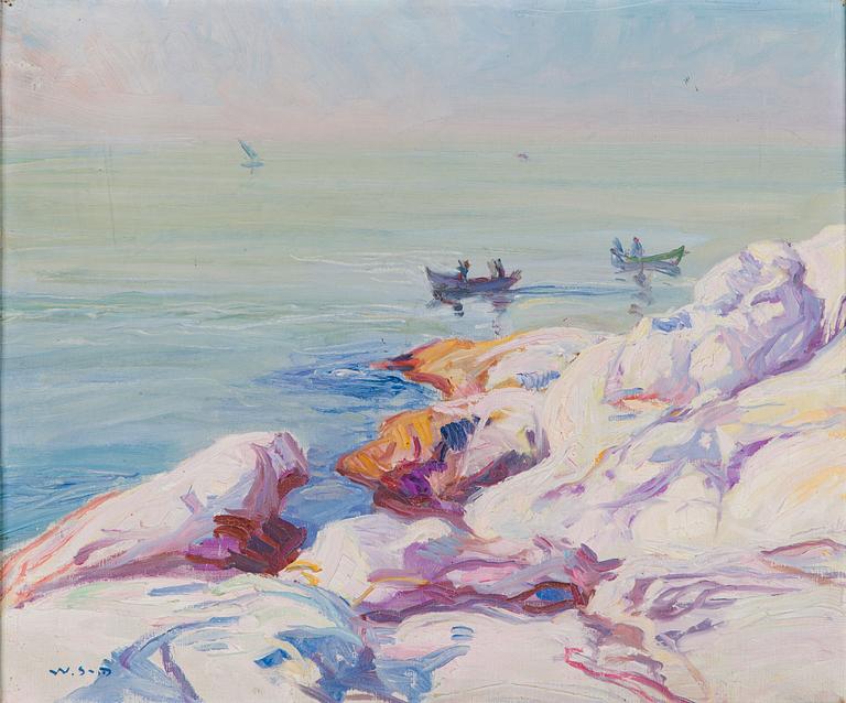 Wilho Sjöström, Båtfärd vid Strandklipporna.