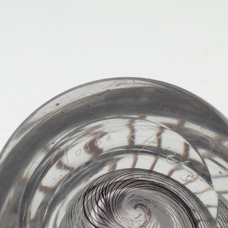 VICKE LINDSTRAND, a glas vase, signed LH 1269.