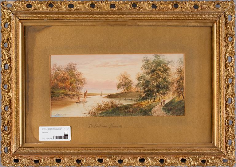 EDMUND DARCH LEWIS, akvareller, 2 st. Sign o dat 01.