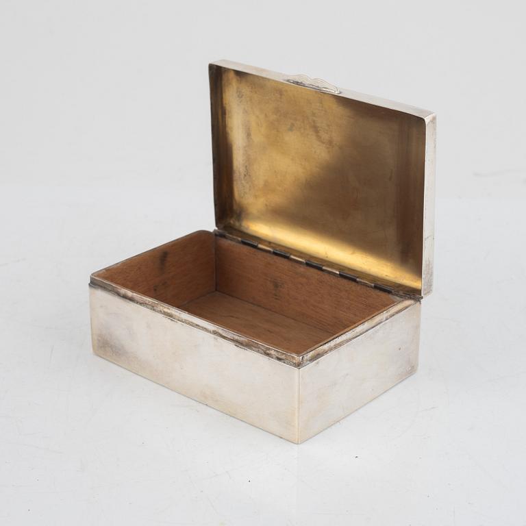 A Finnish Silver Tobacco Box, mark of Soumen Kultaseppä Oy, Helsinki 1924.