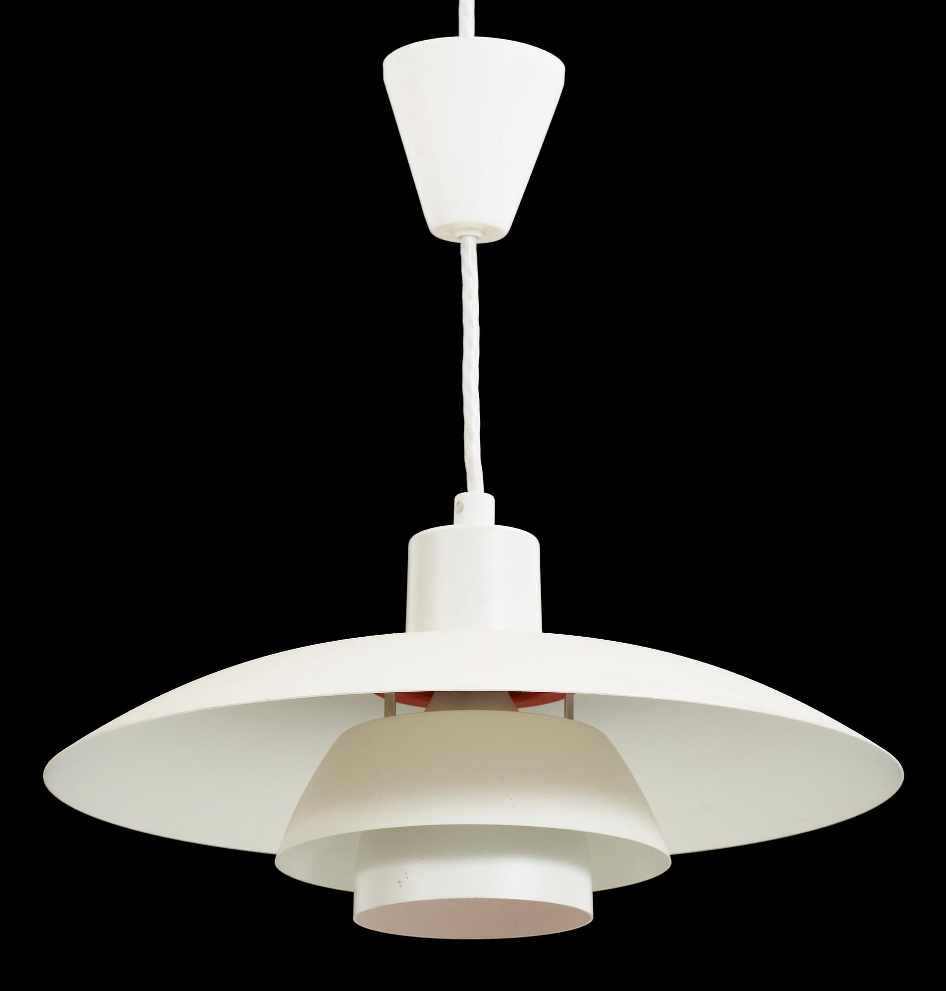 TAKLAMPA, PH-4, Poul Henningsen för Louis Poulsen, 1900-talets slut. Höjd 18cm.