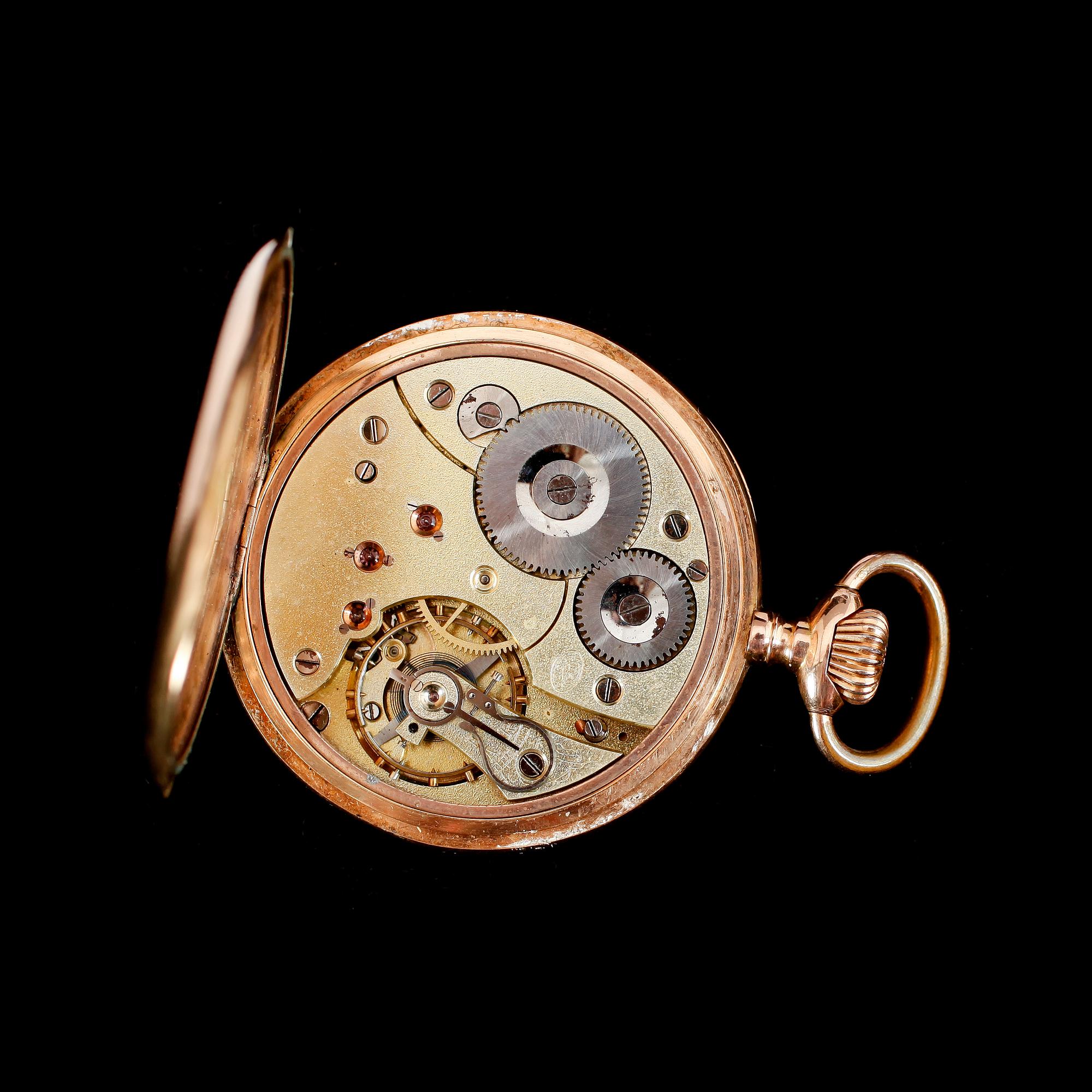 FICKUR, 14 k guld, sekelskiftet 1900.