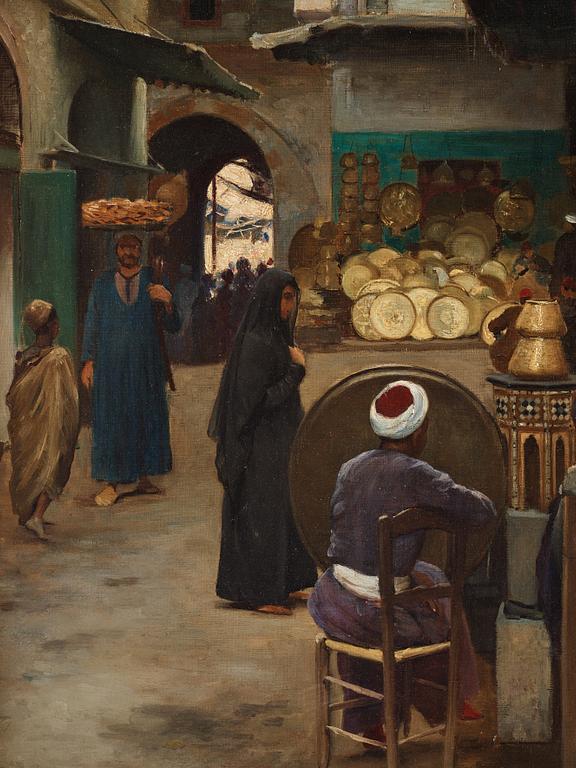 Robert Thegerström, Bazaar scene, Cairo.