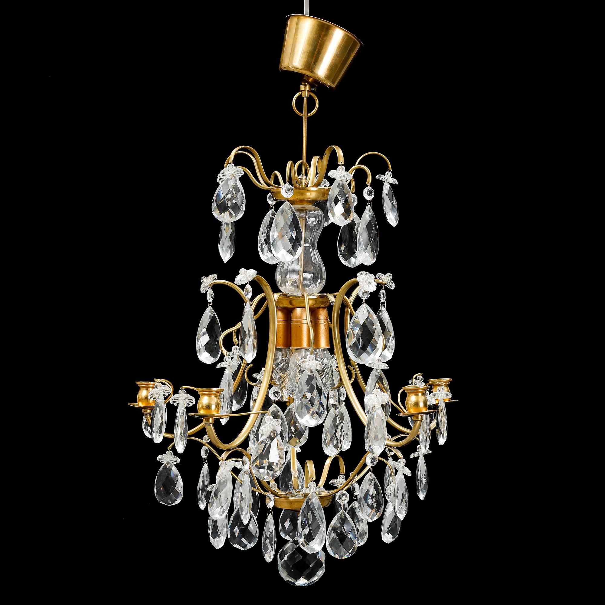 A second half of the 20th century baroque style chandeleir.