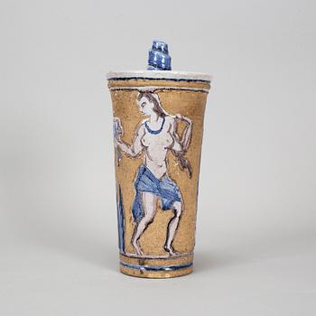 MÄRTA ANKARSVÄRD-GRÖNWALL, a faiance vase from her own workshop,  1920's-30's.
