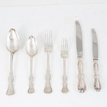 A Swedish Silver Cutlery, 'Olga', mark of Gustaf Möllenborg, Stockholm, some 1899  (37 pieces).