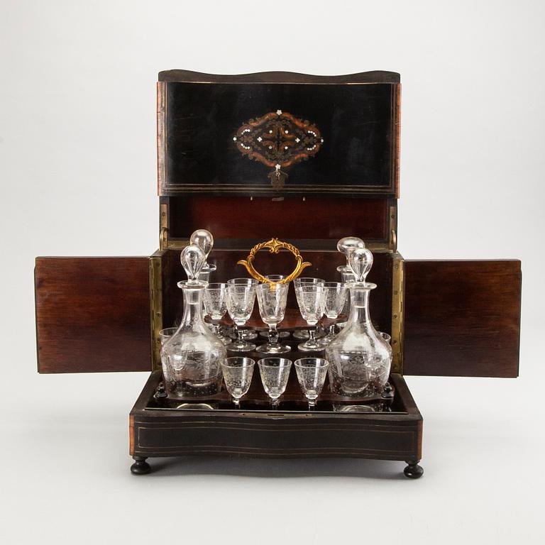 A liqueur cabinet France around 1900.